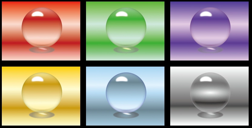 ガラス玉の背景イラストとベクター