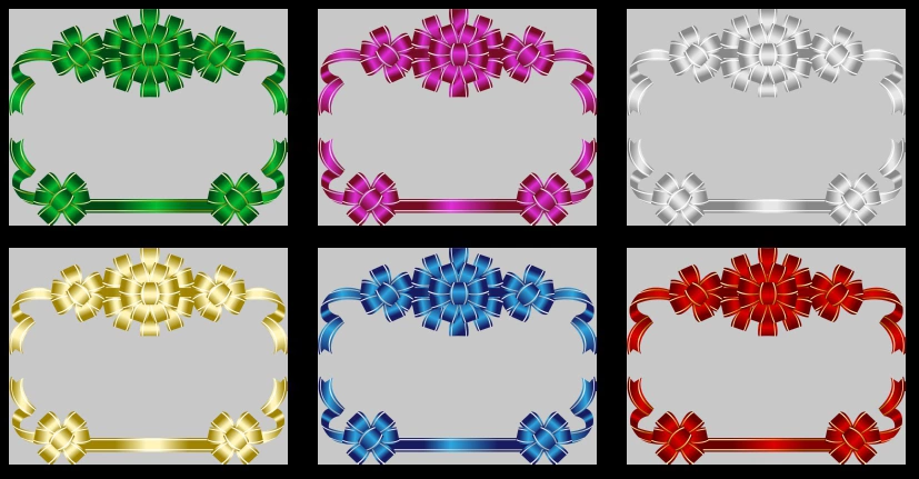 リボンのフレームの背景イラストとベクター