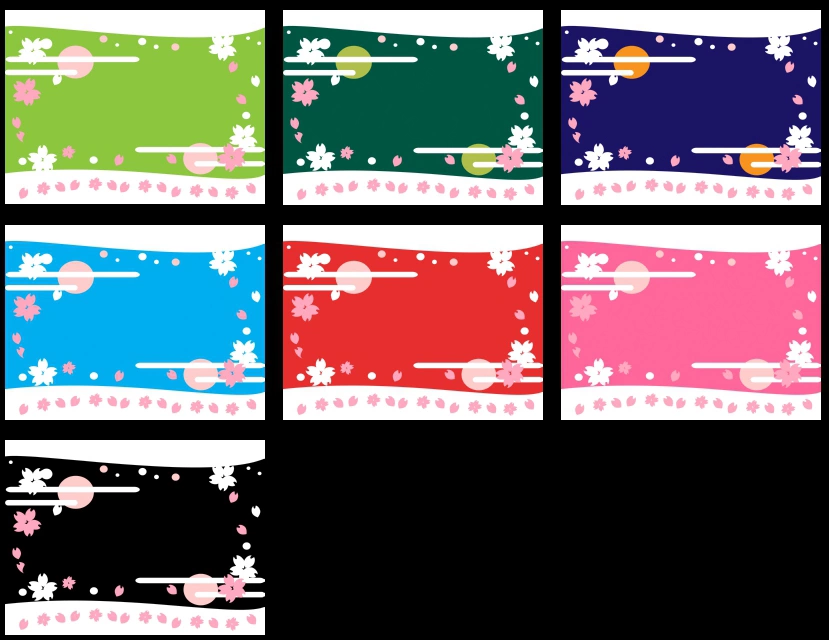 桜の花のフレームの背景イラストとベクター