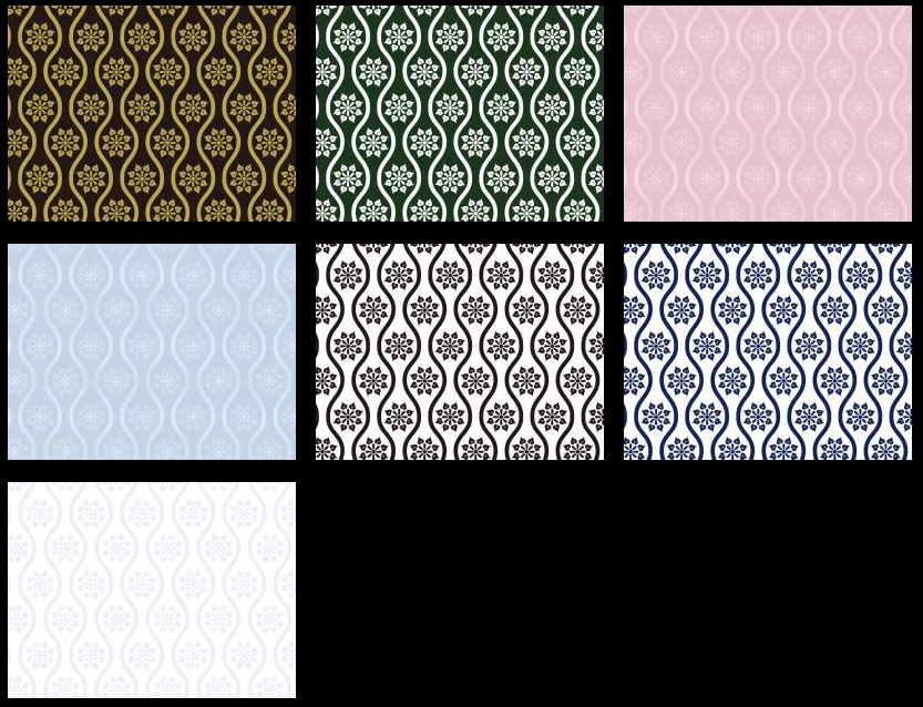 花柄と立涌文様の背景イラストとベクター