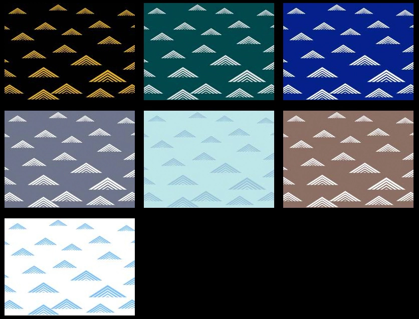 小波文様の背景イラストとベクター