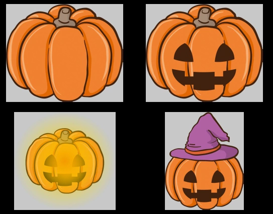 カボチャのジャック・オー・ランタンのイラストとベクター