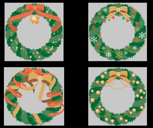 クリスマスリースのイラストとベクター