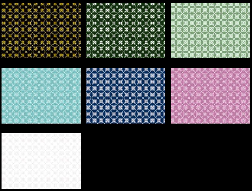 花菱と七宝柄模様の背景イラストとベクター