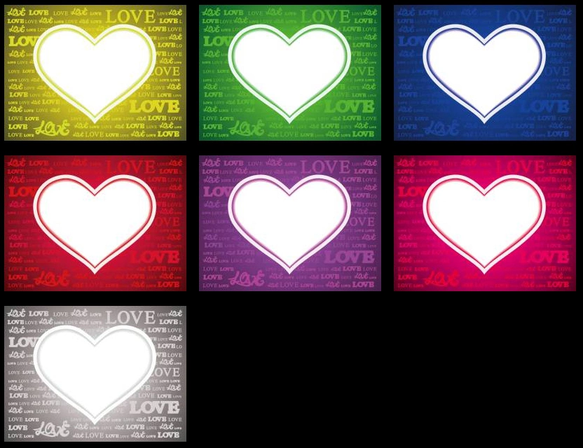 ハートとLOVEの文字の背景イラストとベクター