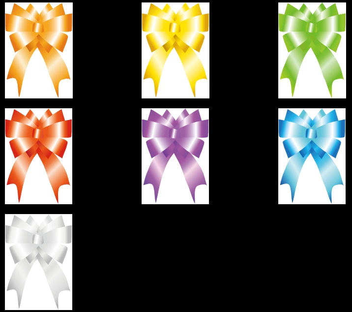 リボンフラワーのイラストとベクター