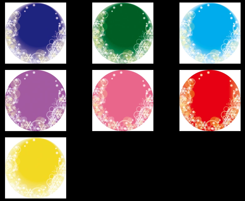 雪の結晶と円フレームの背景イラストとベクター