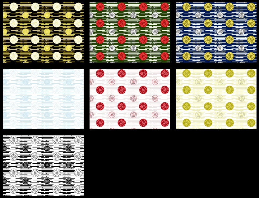 菊文様の背景イラストとベクター