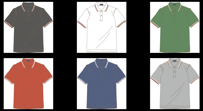 ポロシャツのイラストとベクター
