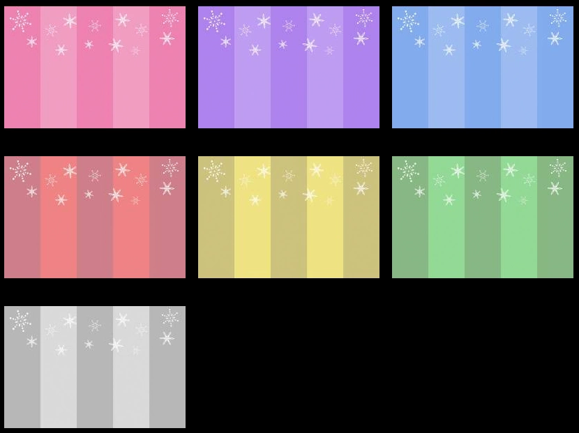 雪の結晶とストライプ柄の背景イラストとベクター