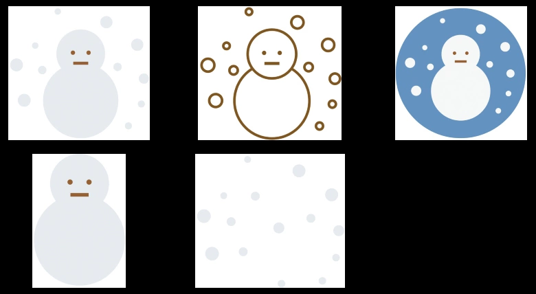 雪のアイコンイラストとベクター