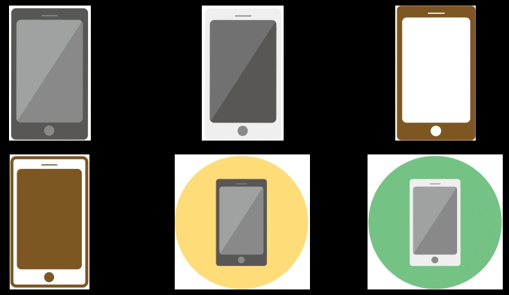 スマホのアイコンイラストとベクター