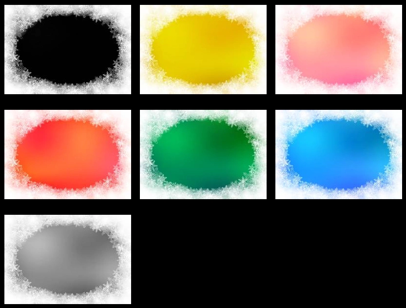 雪の結晶の楕円形の飾り枠の背景イラストとベクター