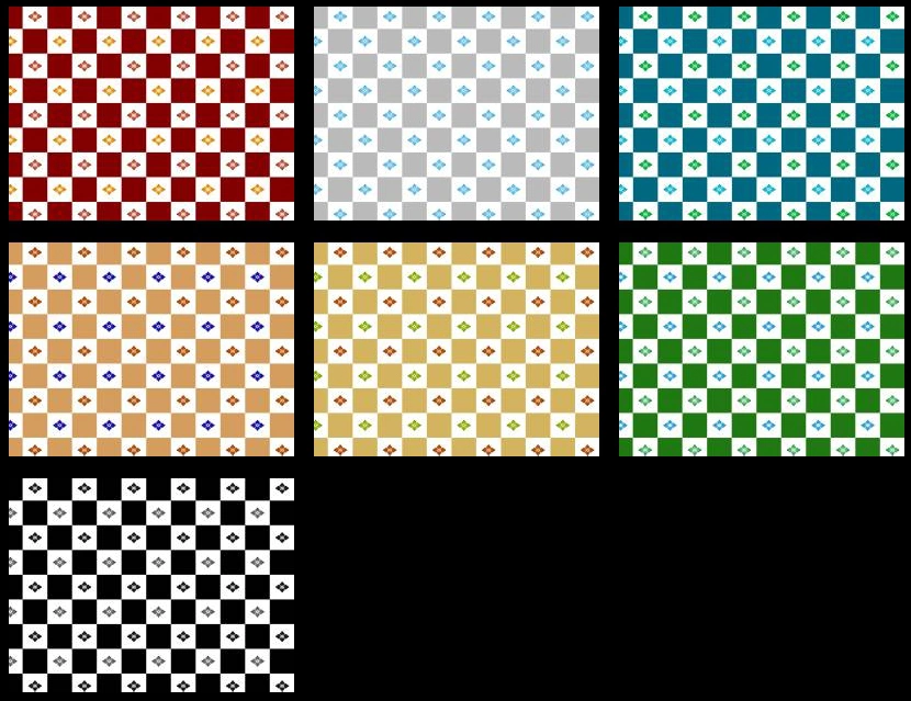 花菱と市松模様の背景イラストとベクター