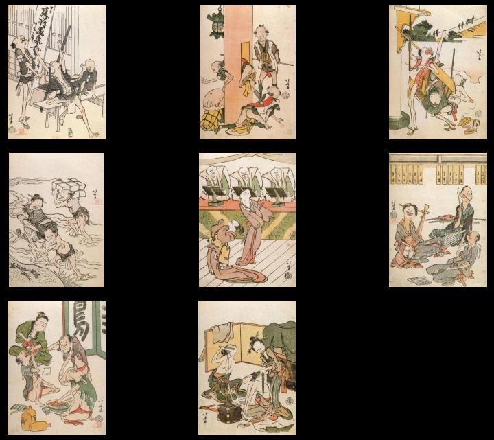 名品揃物浮世絵9 北斎II #5 鳥羽絵集会