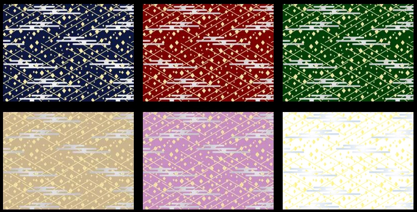 菱形と雲のパターン背景イラストとベクター